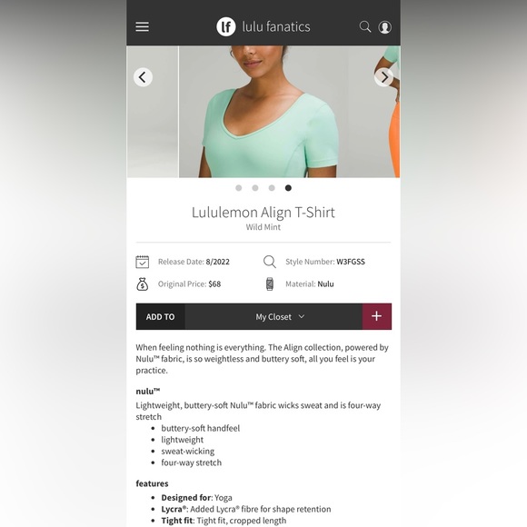 Lululemon Align Tee Size 12 - Picture 5 of 5